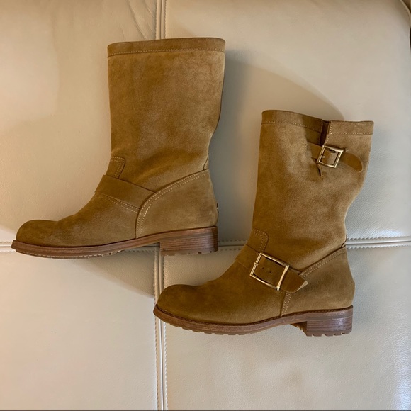 Jimmy Choo Suede Moto Boots - Picture 9 of 16